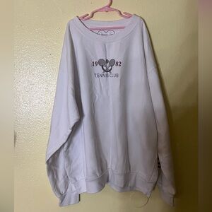 1982 Tennis Club White Sweatshirt